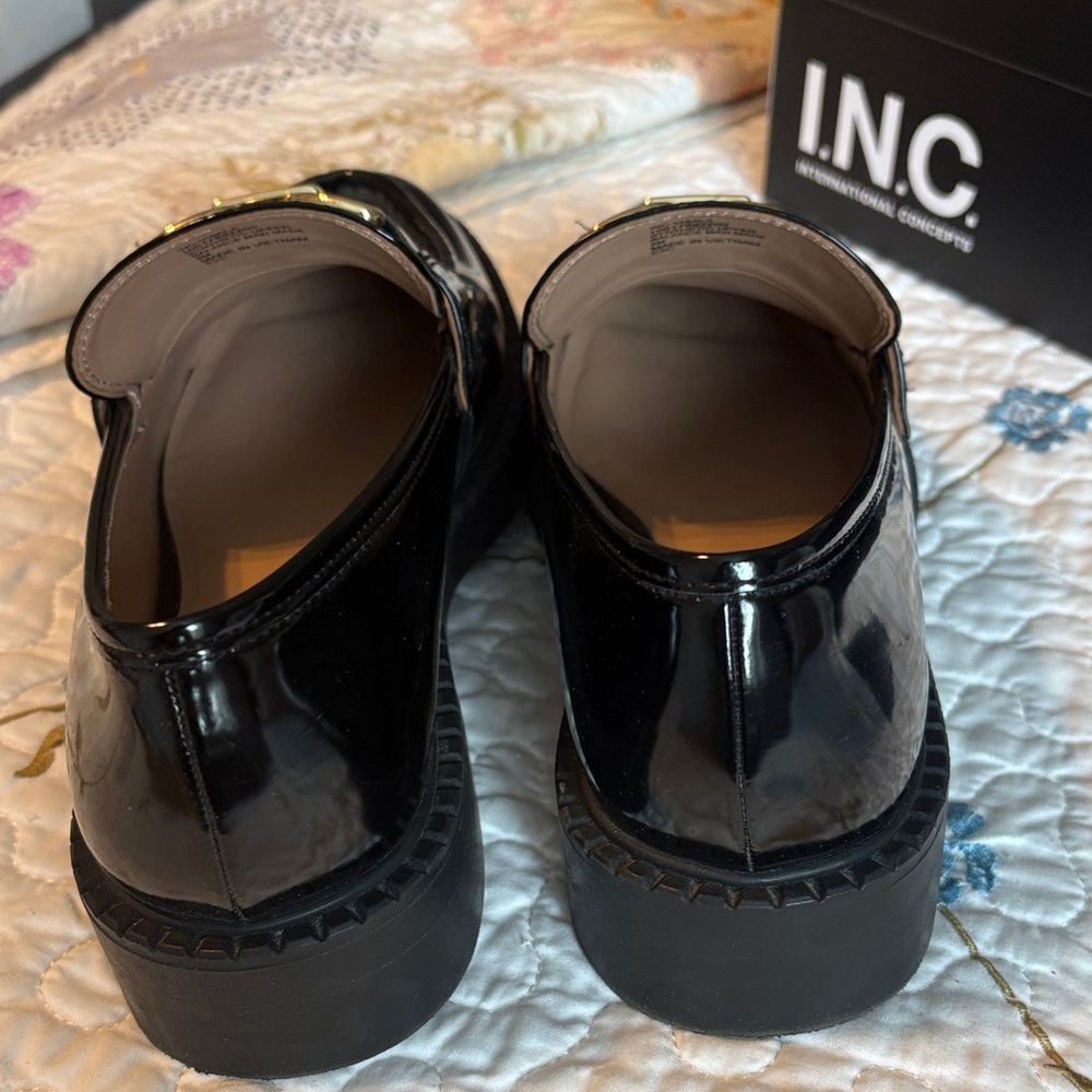 INC Visala Hardware Slip-on Loafers Back Patent Women’s Size 8 - Picture 4 of 9